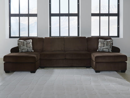 Seccional de 3 piezas Kimlee con doble chaise longue