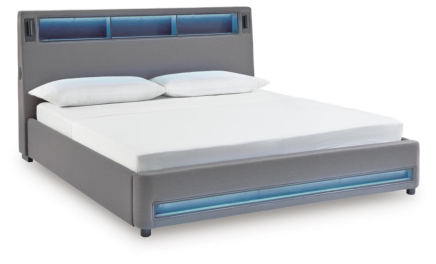 Verishaw  Upholstered Bed With Wireless Audio