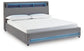 Verishaw  Upholstered Bed With Wireless Audio