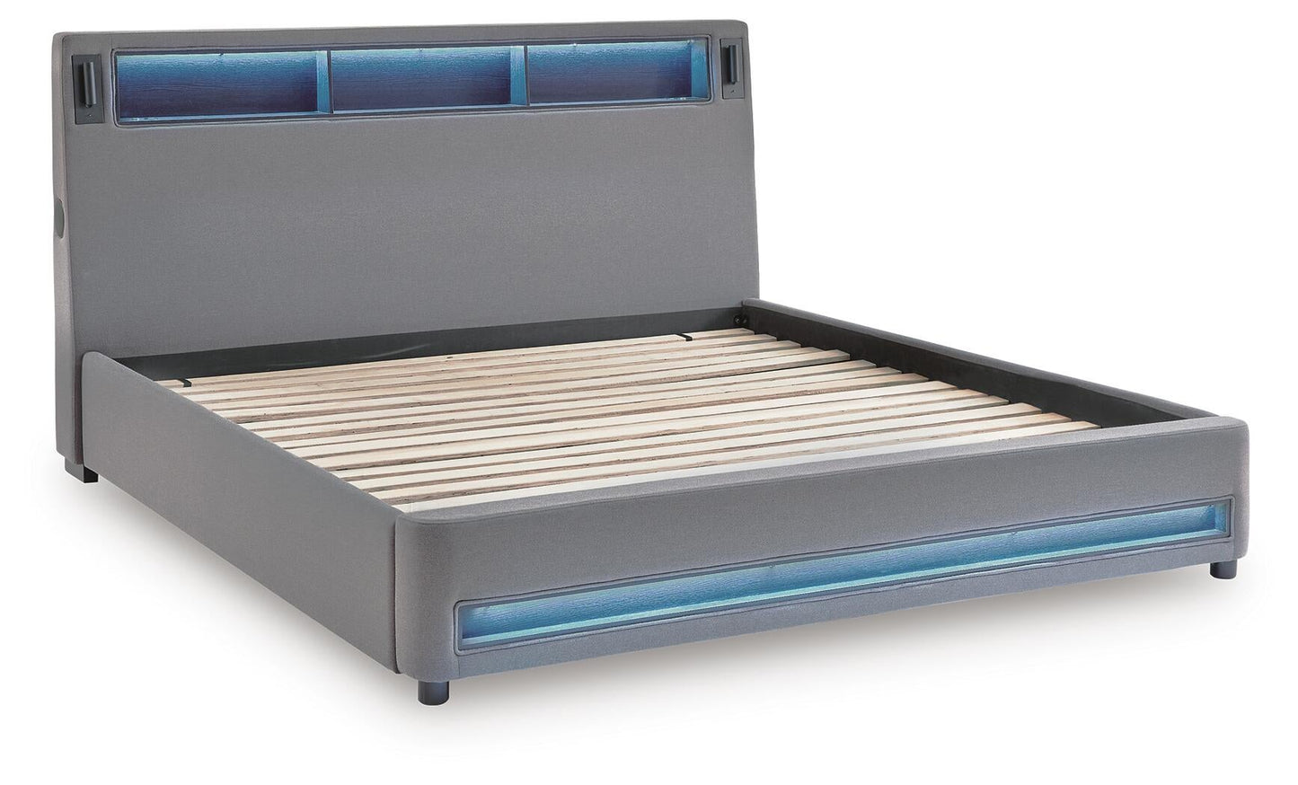 Verishaw  Upholstered Bed With Wireless Audio