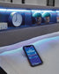 Verishaw  Upholstered Bed With Wireless Audio