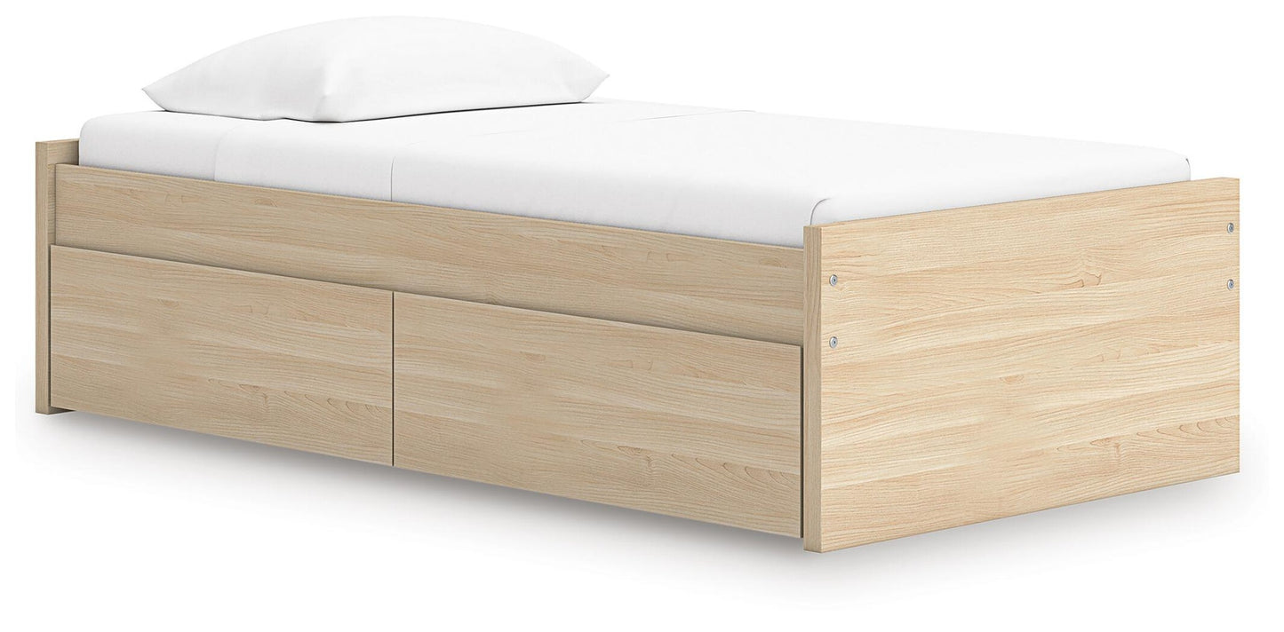 Ashley Express - Cama con plataforma Onita con 1 espacio de almacenamiento lateral
