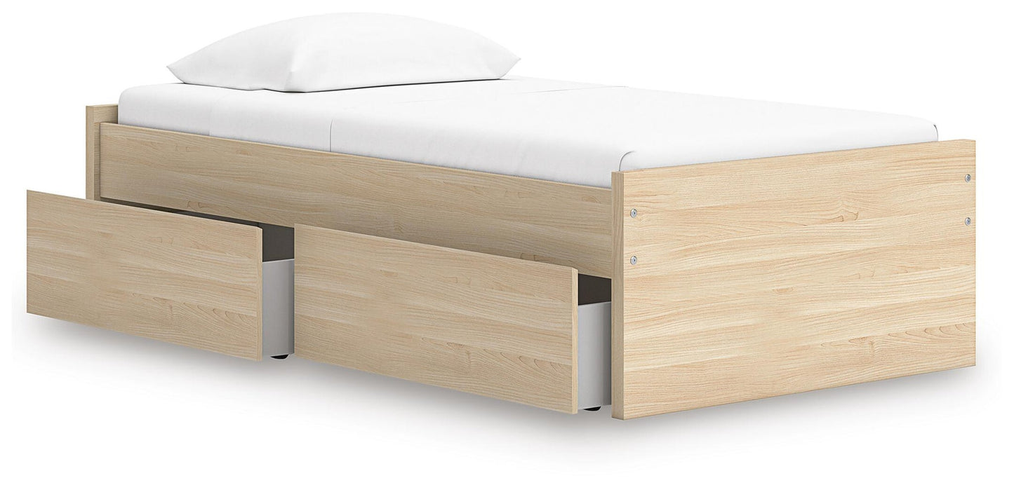 Ashley Express - Cama con plataforma Onita con 1 espacio de almacenamiento lateral