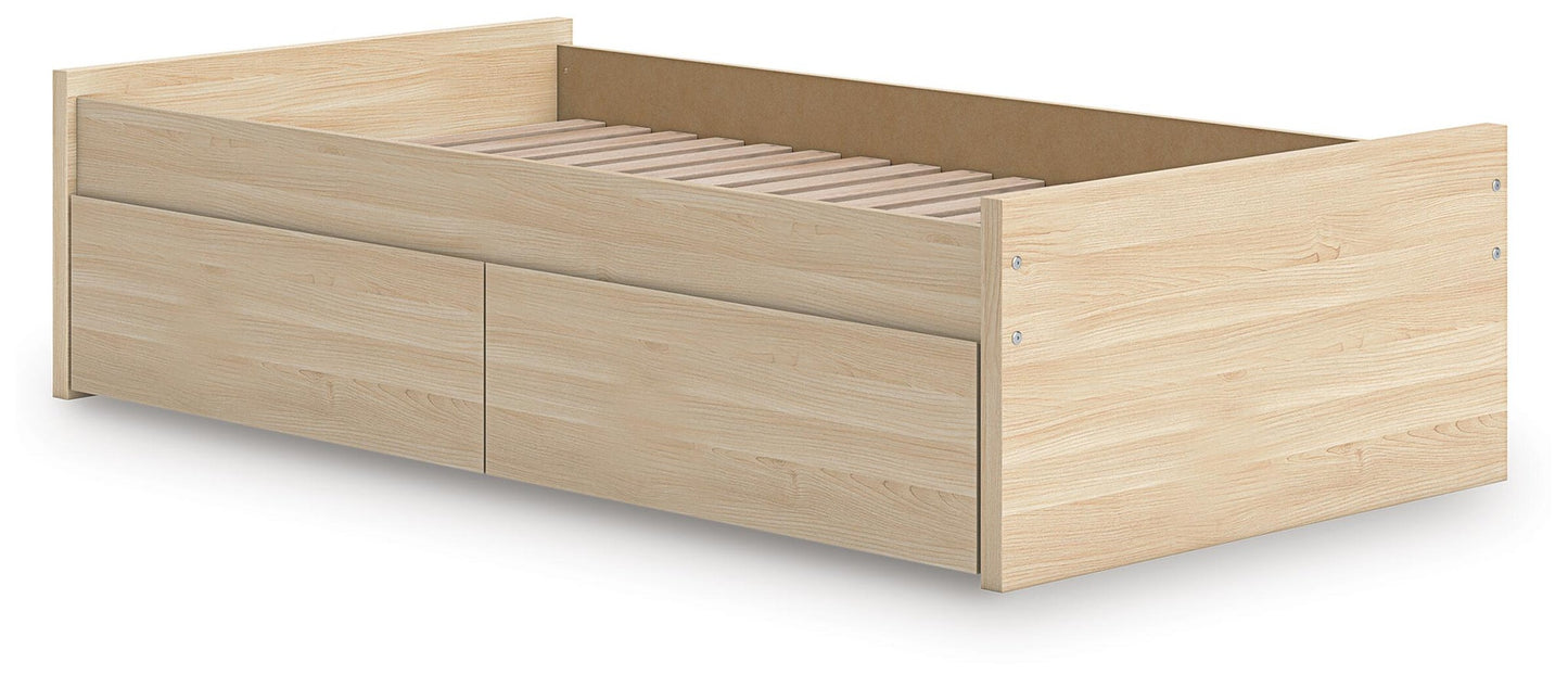 Ashley Express - Cama con plataforma Onita con 1 espacio de almacenamiento lateral