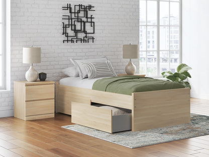Ashley Express - Cama con plataforma Onita con 1 espacio de almacenamiento lateral
