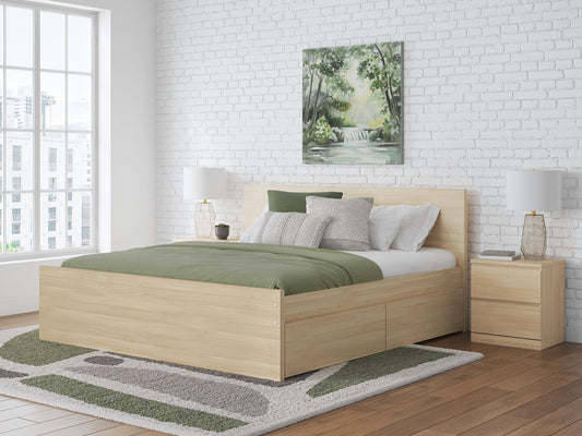Ashley Express - Cama de plataforma Onita con 2 espacios de almacenamiento laterales