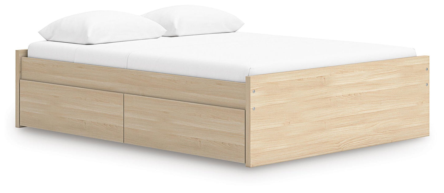 Ashley Express - Cama con plataforma Onita con 1 espacio de almacenamiento lateral