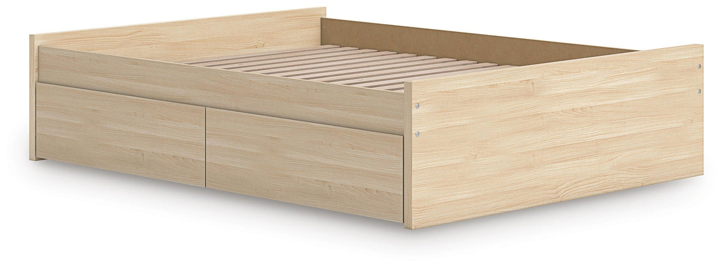 Ashley Express - Cama con plataforma Onita con 1 espacio de almacenamiento lateral