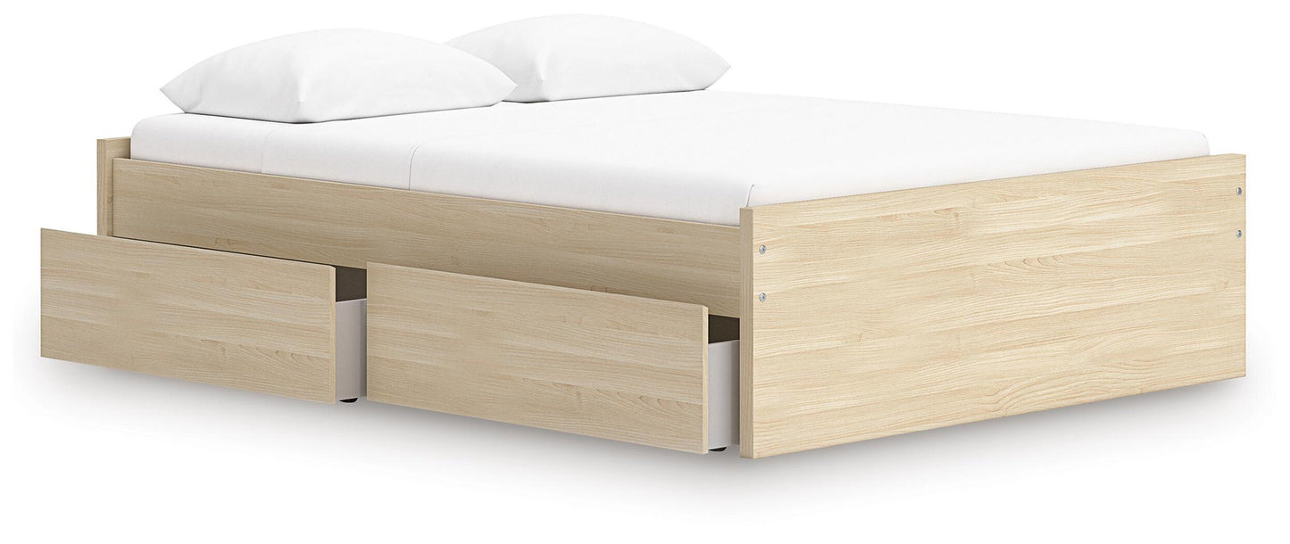 Ashley Express - Cama con plataforma Onita con 1 espacio de almacenamiento lateral