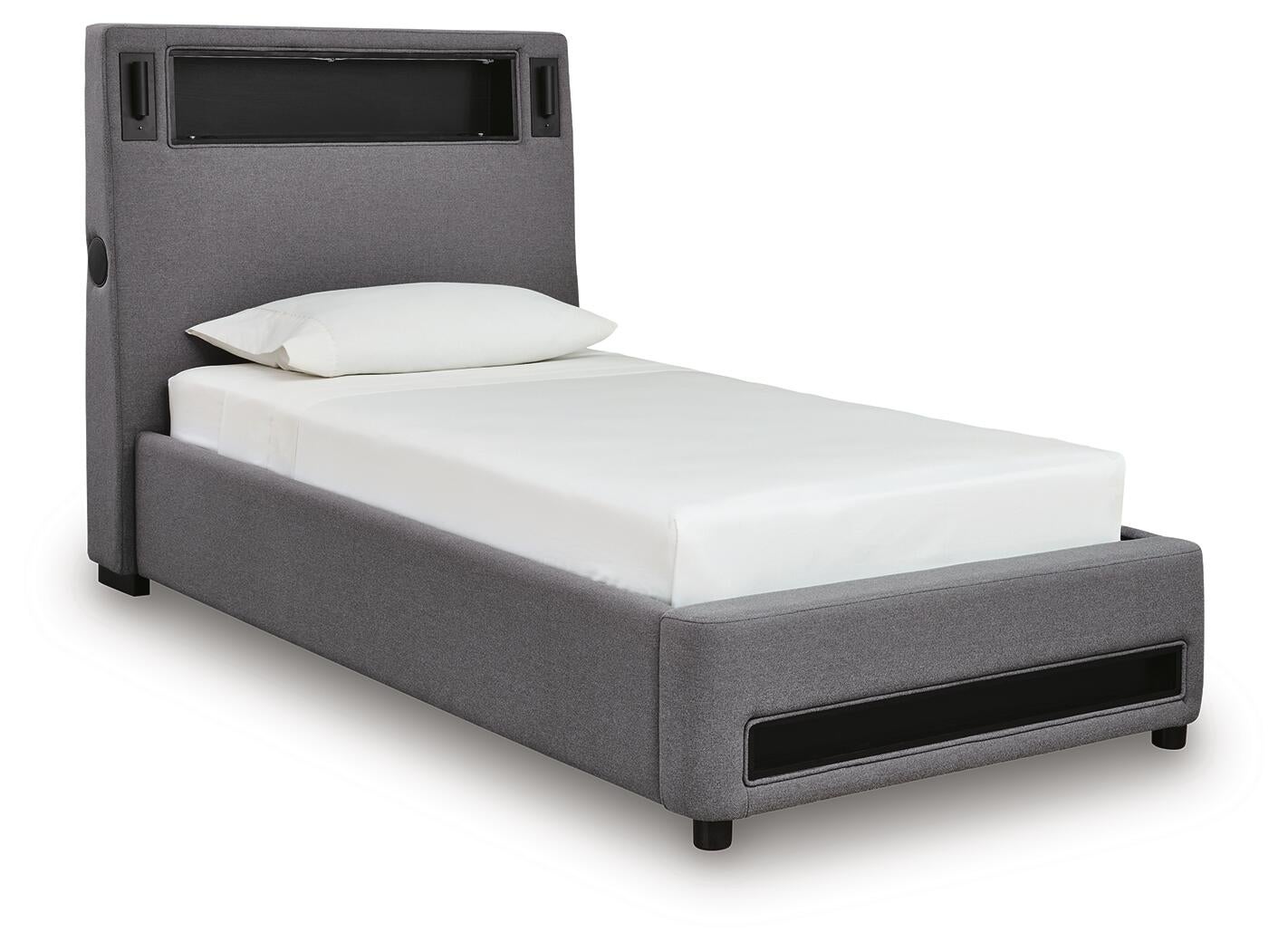 Ashley Express - Verishaw  Upholstered Bed With Wireless Audio