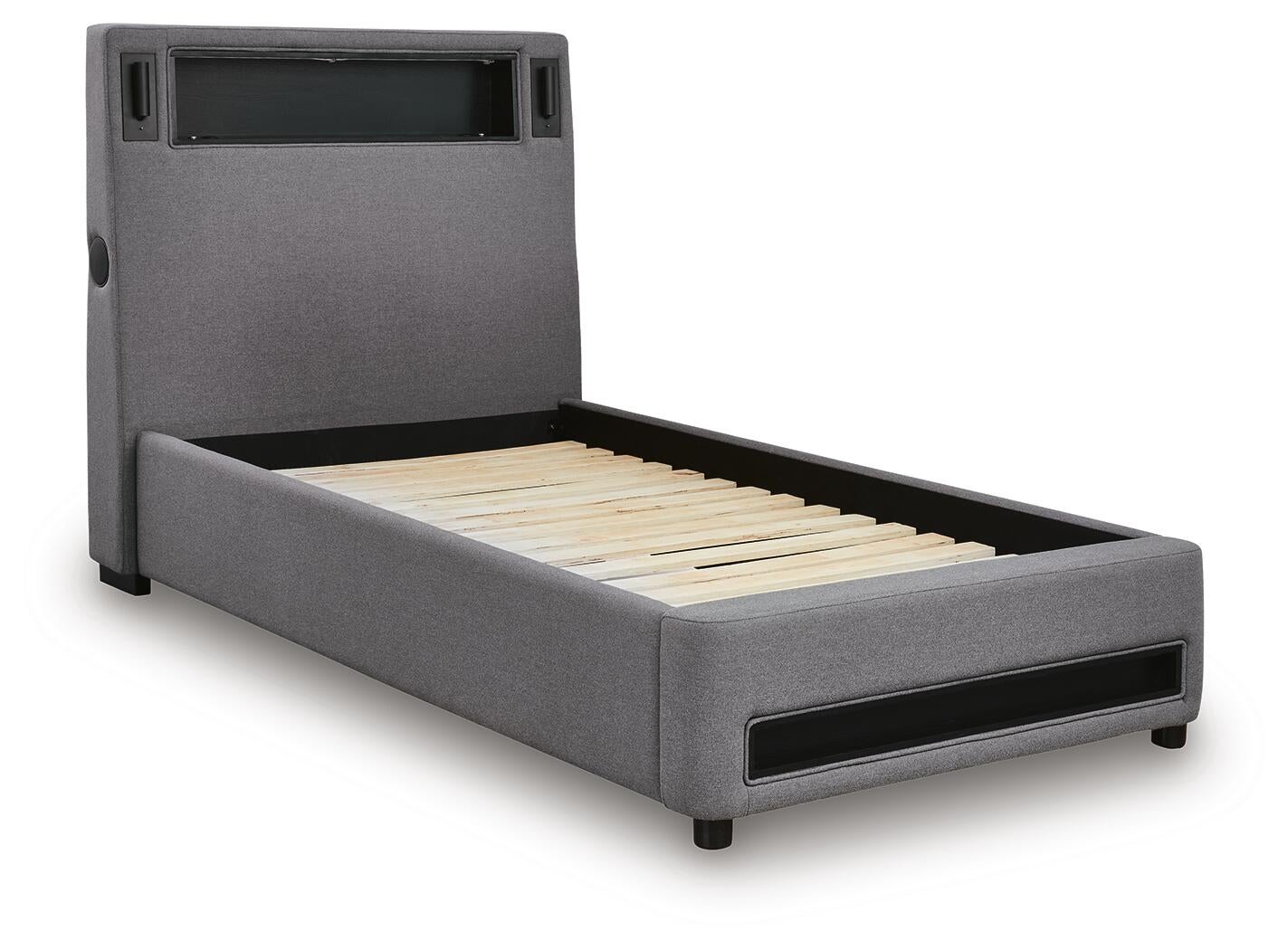 Ashley Express - Verishaw  Upholstered Bed With Wireless Audio