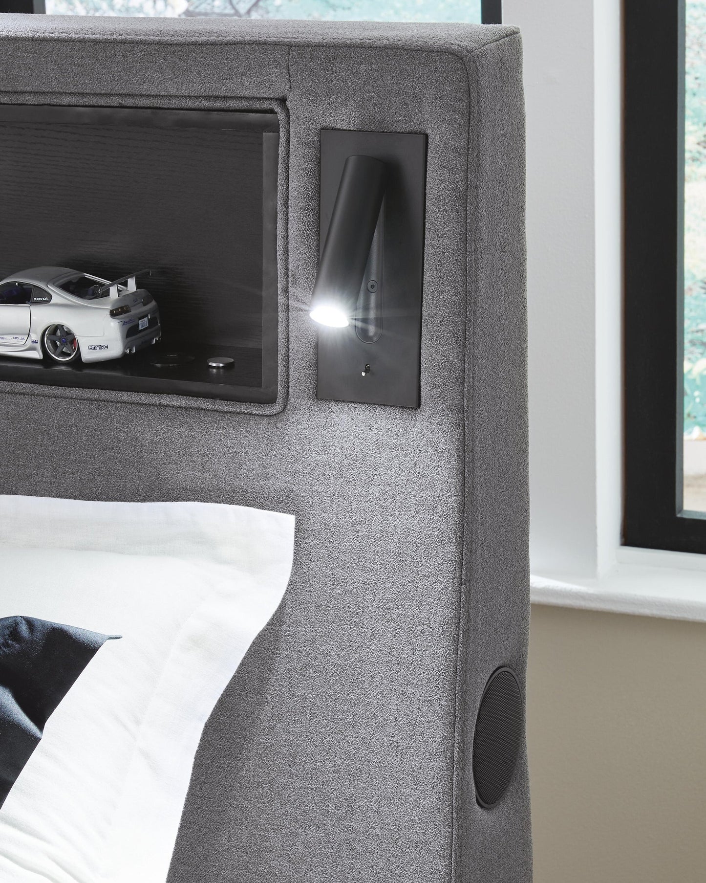 Ashley Express - Verishaw  Upholstered Bed With Wireless Audio