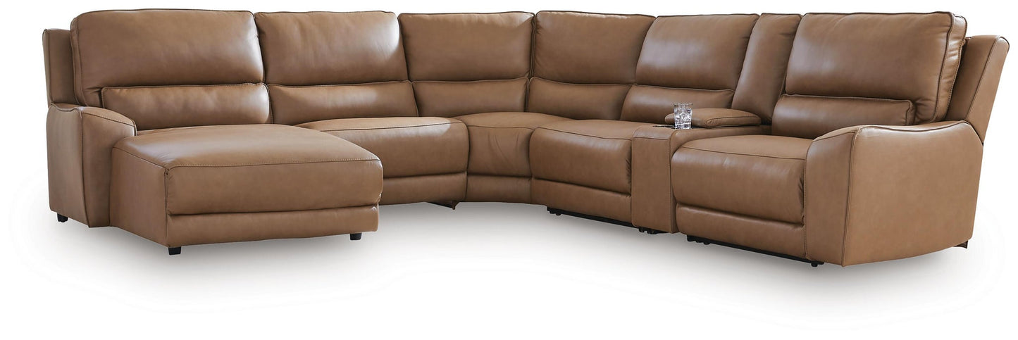 Seccional reclinable eléctrico de 6 piezas DeepWakes con diván