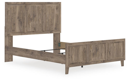 Ashley Express - Cama de paneles Rusticott