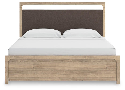 Cama Kinlanni con panel tapizado