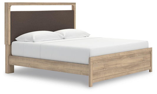 Cama de plataforma tapizada Kinlanni