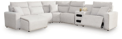 Modular seccional reclinable Modmax II de 6 piezas con chaise y consola de audio