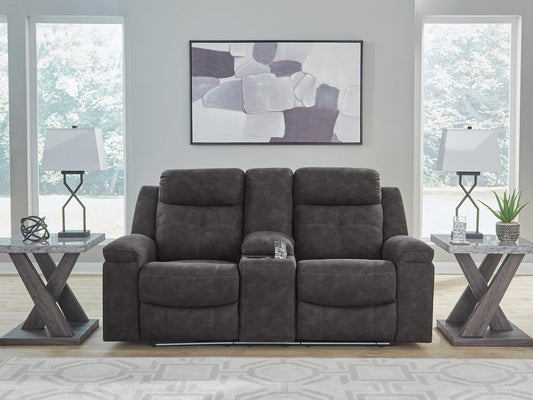 Sillón reclinable doble Brysonview con consola