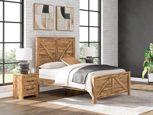 Ashley Express - Cama con panel Crossbuck Maystonna