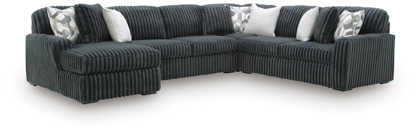 Seccional de 4 piezas Midnight-Madness con chaise longue