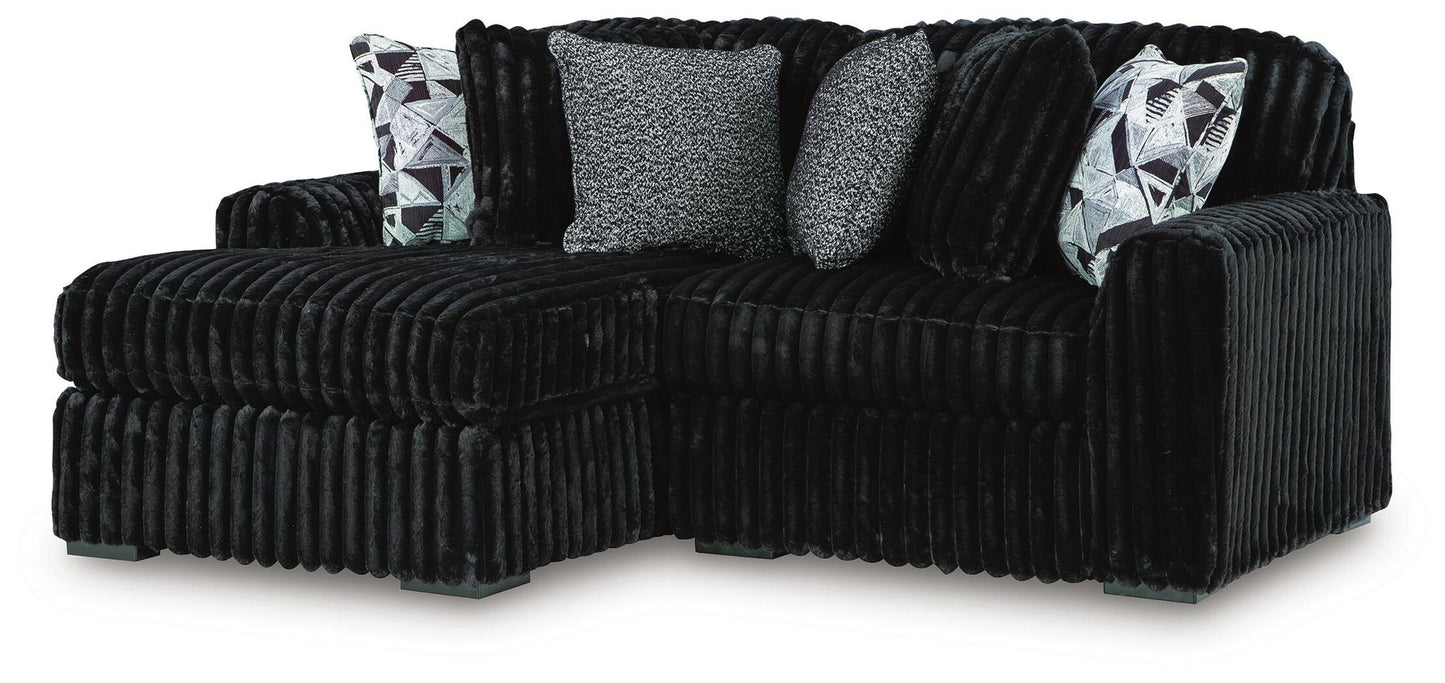 Sofá seccional de 2 piezas con chaise Midnight-Madness