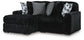 Sofá seccional de 2 piezas con chaise Midnight-Madness