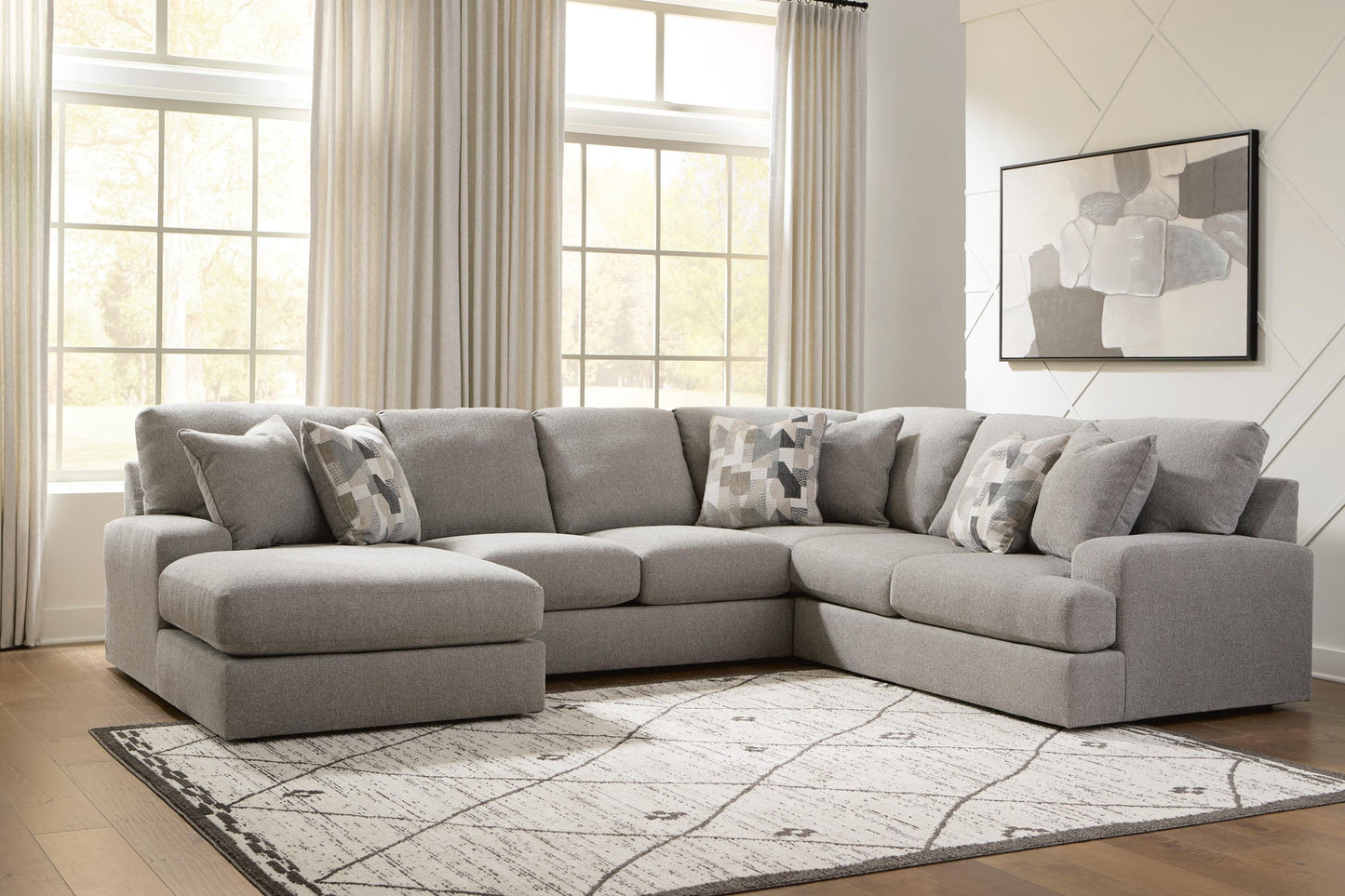 Seccional Lindon de 3 piezas con chaise longue