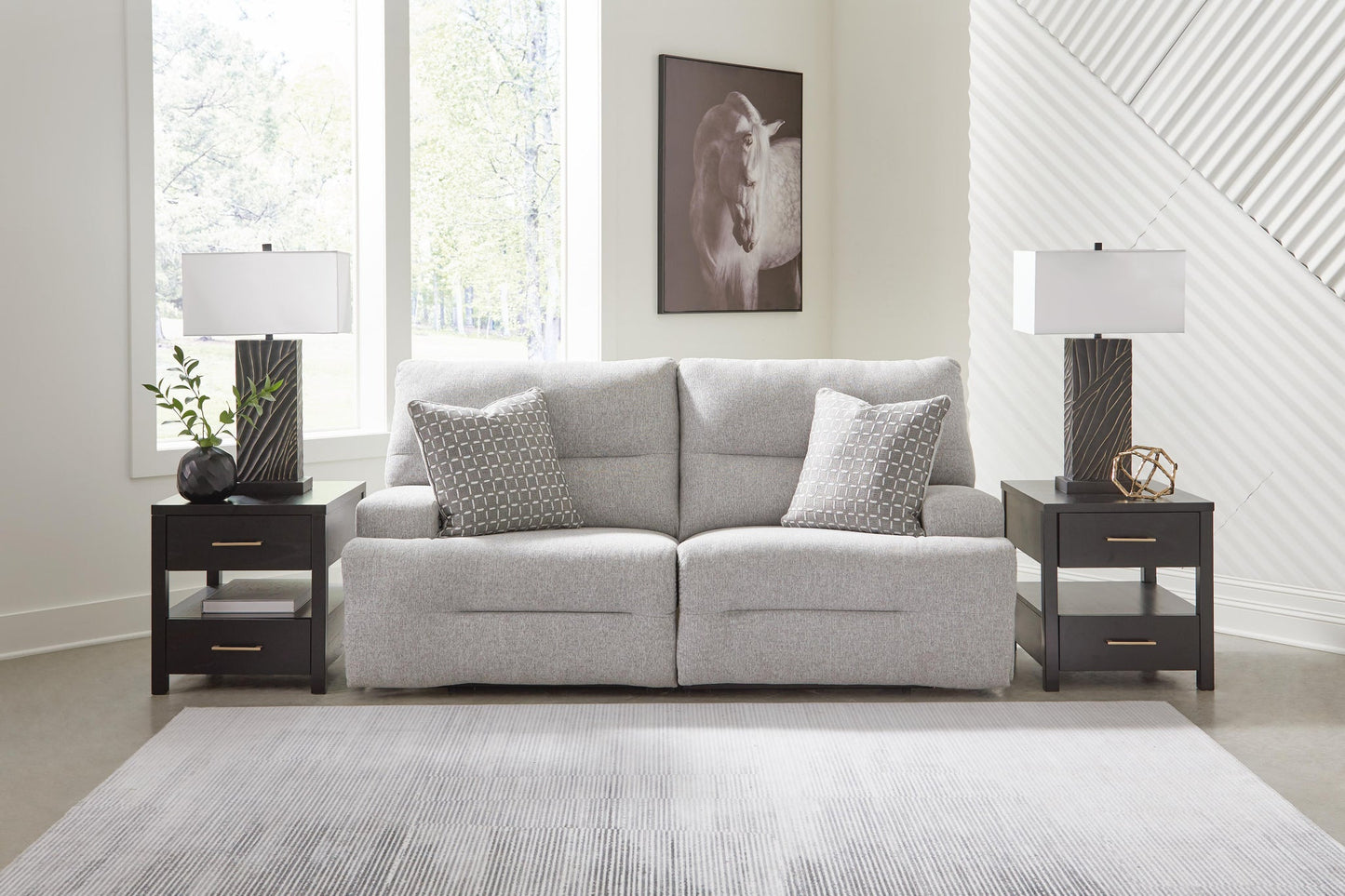 Sofá seccional reclinable eléctrico de 7 piezas Acklen Place con consola de almacenamiento