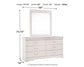 Anarasia  Sleigh Bed With Mirrored Dresser