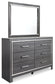 Lodanna / Upholstered Panel Headboard Bed With Mirrored Dresser