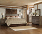 Juararo /California King Panel Headboard Bed With Mirrored Dresser, Chest And Nightstand