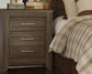 Juararo /California King Panel Headboard Bed With Mirrored Dresser, Chest And Nightstand