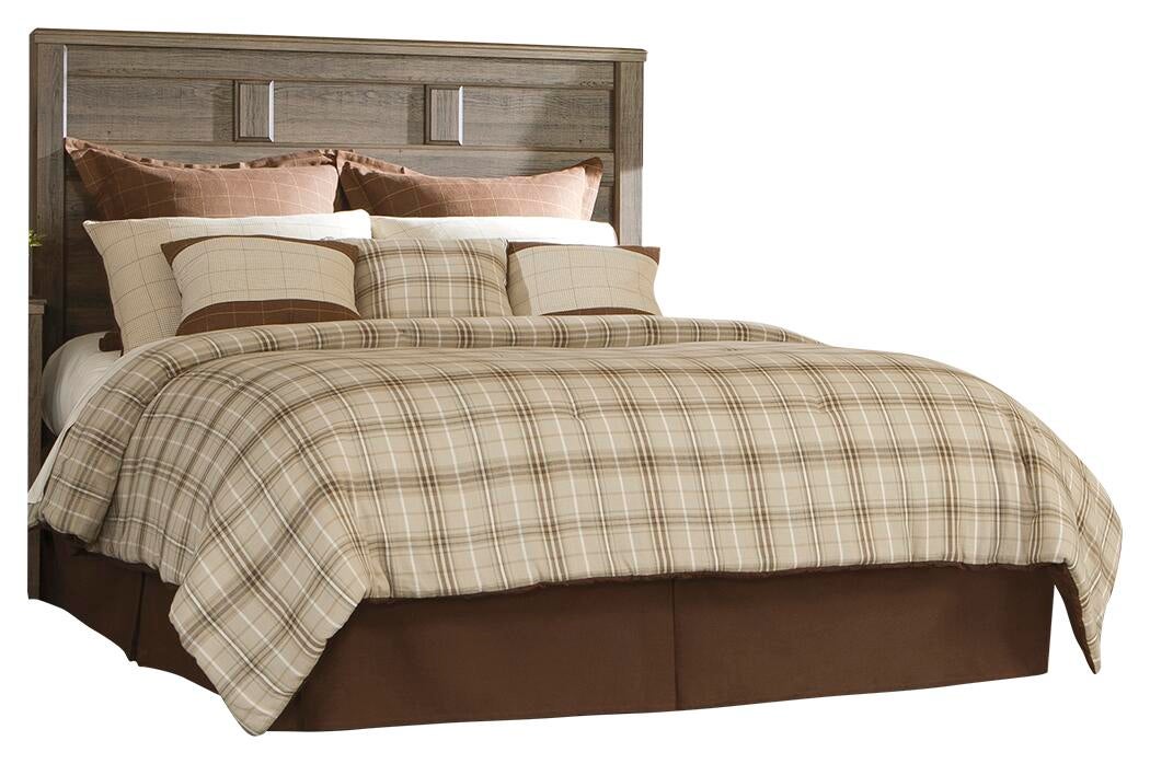 Juararo /California King Panel Headboard Bed With Mirrored Dresser, Chest And Nightstand