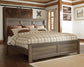 Cama con paneles Juararo California con tocador con espejo