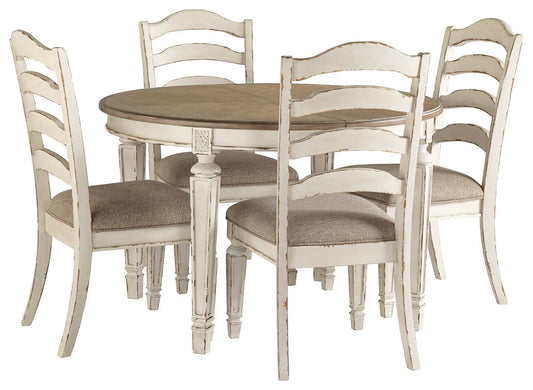 Mesa de comedor Realyn y 4 sillas