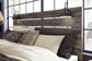 Drystan  Panel Bed With 2 Storage Drawers With Mirrored Dresser