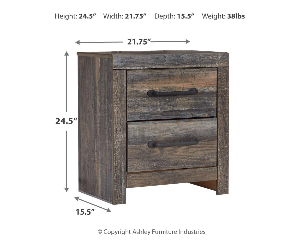 Drystan  Panel Bed With 2 Storage Drawers With Mirrored Dresser, Chest And Nightstand