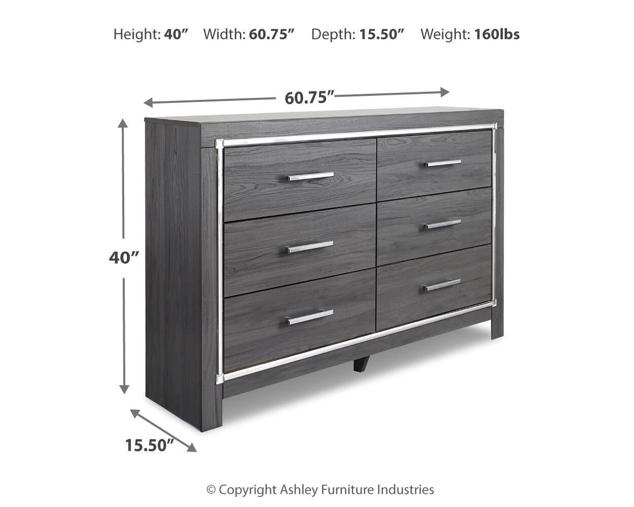 Lodanna  Upholstered Panel Headboard Bed With Mirrored Dresser