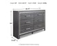 Lodanna  Upholstered Panel Headboard Bed With Mirrored Dresser