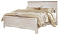 Willowton  Panel Bed With Mirrored Dresser