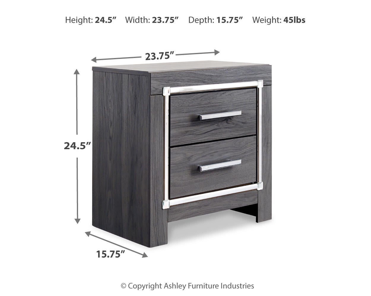 Lodanna  Panel Bed With 2 Storage Drawers, Dresser, Mirror And Nightstand