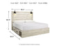 Cambeck  Panel Bed With 2 Storage Drawers With Mirrored Dresser And Nightstand
