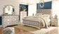 Realyn California  Sleigh Bed With Mirrored Dresser, Chest And Nightstand