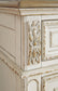Realyn California  Sleigh Bed With Mirrored Dresser, Chest And Nightstand