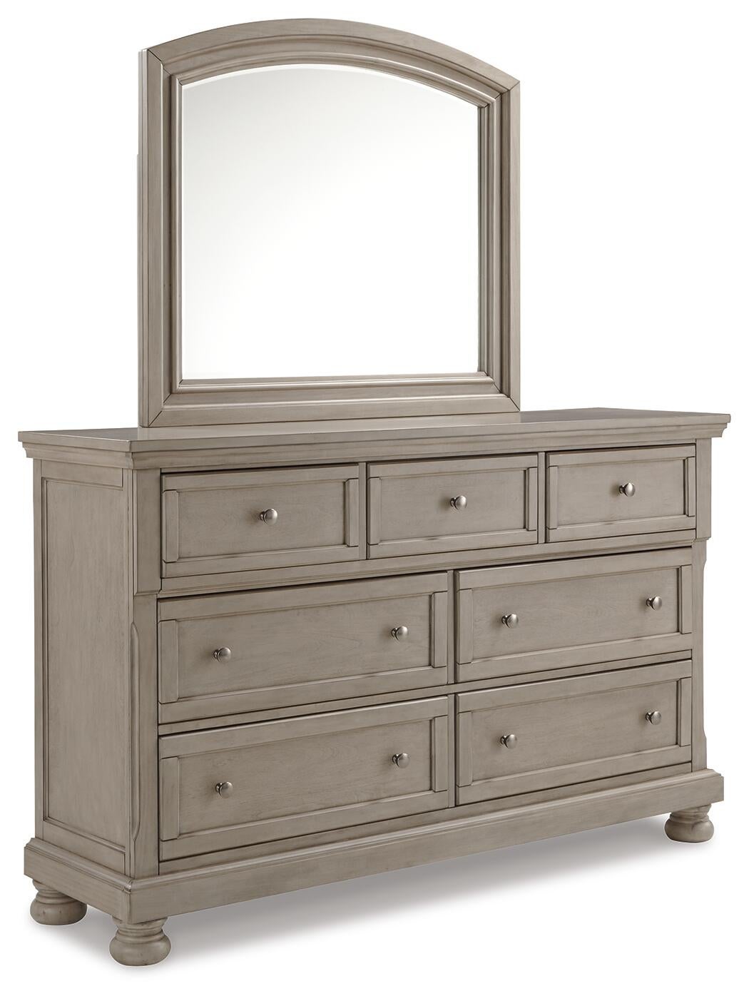 Lettner  Sleigh Bed With 2 Storage Drawers With Mirrored Dresser, Chest And Nightstand