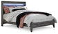 Cama con paneles, tocador con espejo y mesita de noche Baystorm
