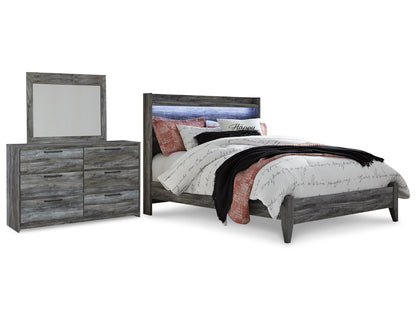 Cama de paneles Baystorm con cómoda con espejo