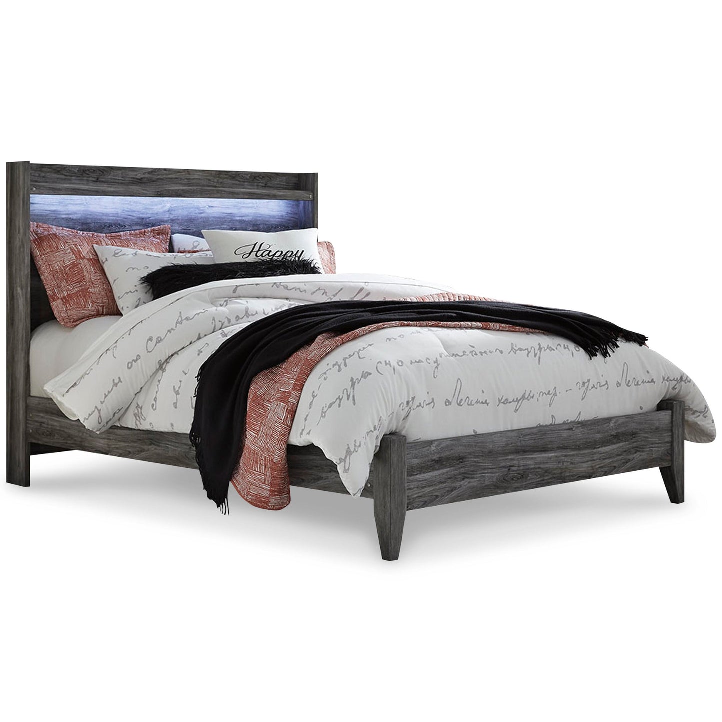 Cama de paneles Baystorm con cómoda con espejo