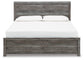 Bronyan  Panel Bed With Mirrored Dresser