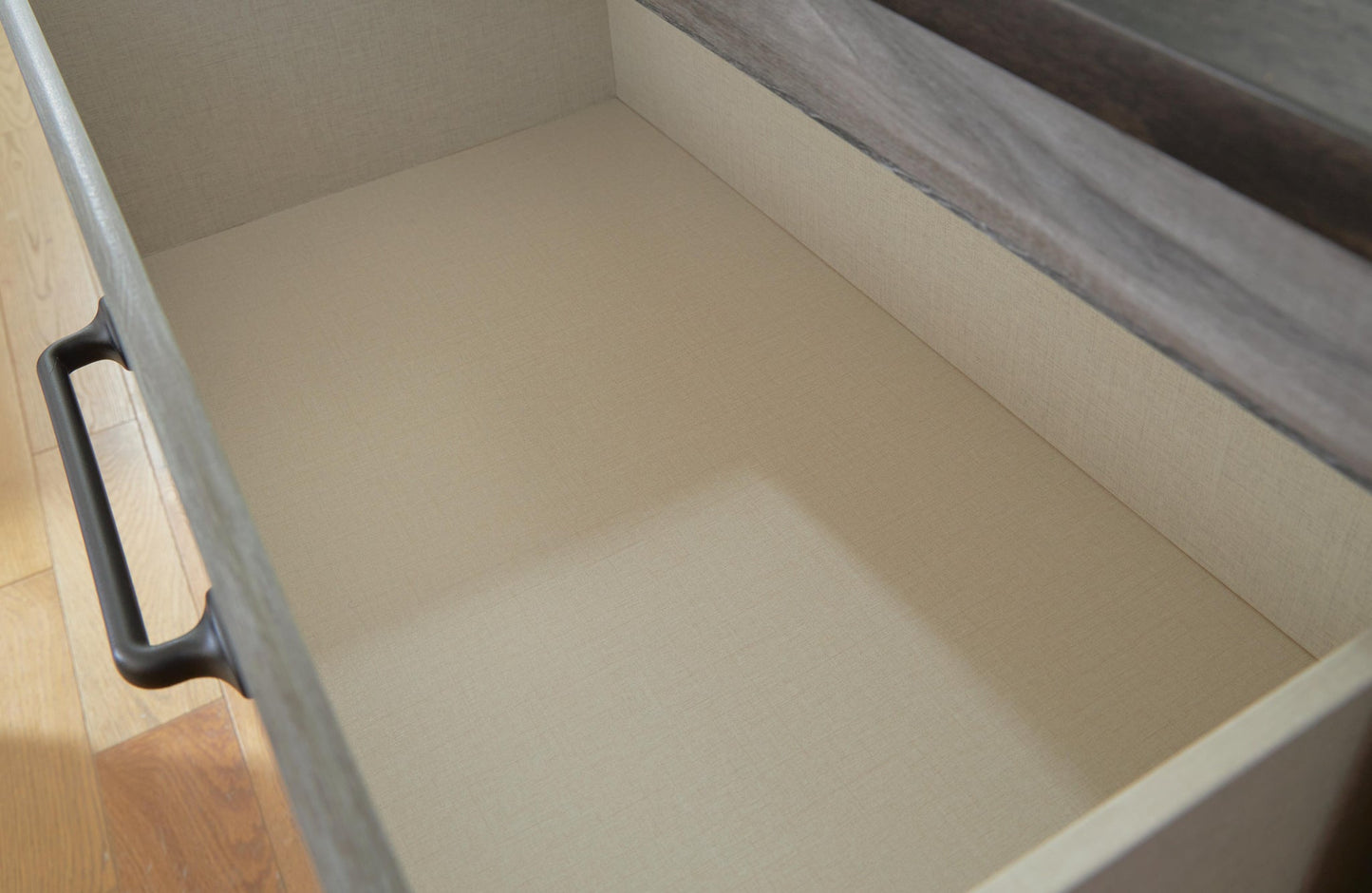 Bronyan  Panel Bed With Mirrored Dresser